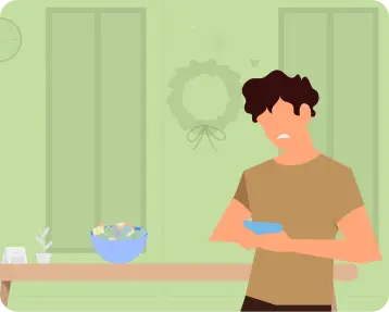 Person looking at Secret Santa name slip